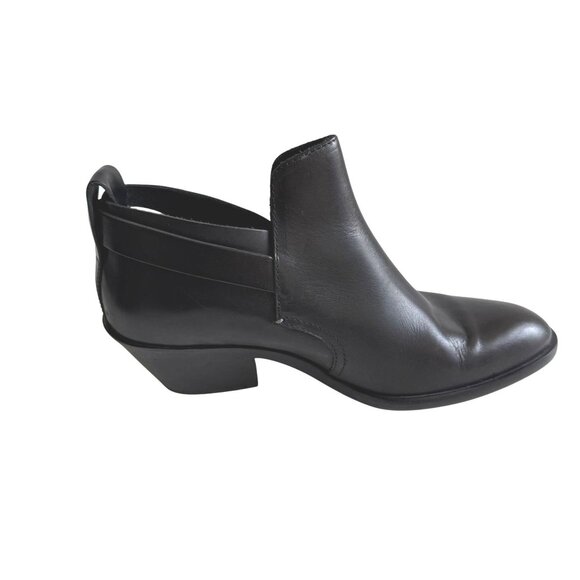 Rag & Bone Black Leather Western Booties Size 38 Classic Modern Urbancowgirl - Picture 11 of 11